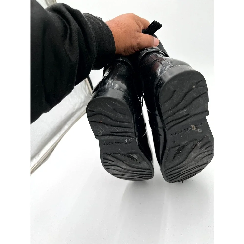 Michael Kors Fulton Harness Admiral Ankle Booties Womens 8 Black‎ Patent Leather